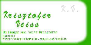 krisztofer veiss business card